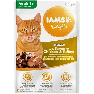 Kapsička IAMS kura a morka mäso v omáčke 85 g (8710255100098)