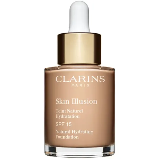 Clarins Skin Illusion Natural Hydrating Foundation rozjasňujúci hydratačný make-up SPF 15 odtieň 108W Sand 30 ml