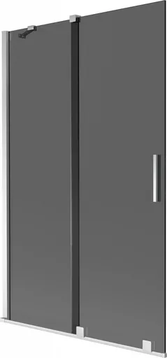 MEXEN/S - Velar dvojkrídlová posuvná vaňová zástena 110 x 150, grafit, chróm 896-110-000-41-01