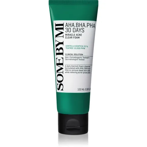 Some By Mi AHA∙BHA∙PHA 30 Days Miracle Acne Clear Foam hĺbkovo čistiaca pena pre problematickú pleť, akné 100 ml