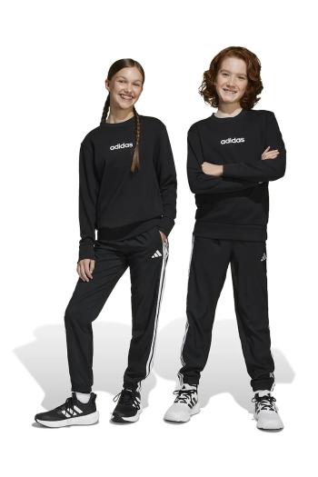 Detské tepláky adidas čierna farba, s nášivkou, JD6500