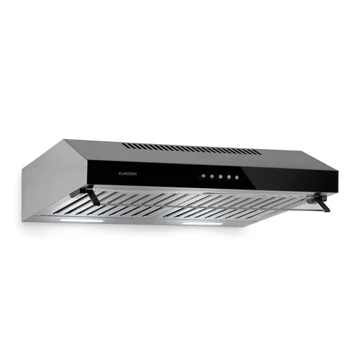 Klarstein Corvette Americana, digestor, 60 cm, podskrinkový, 306 m³/h, nehrdzavejúca oceľ, čierny