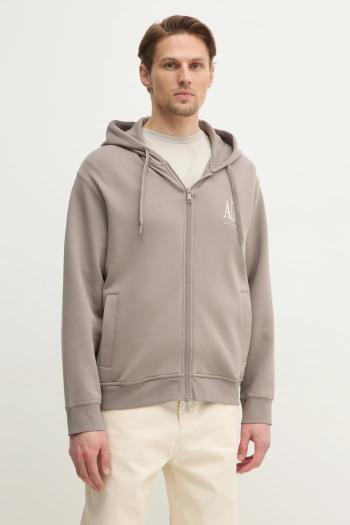 Mikina Armani Exchange pánska, béžová farba, s kapucňou, s nášivkou, XM000371 AF10818