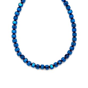 Hematit szinezett kék lampion 4mm