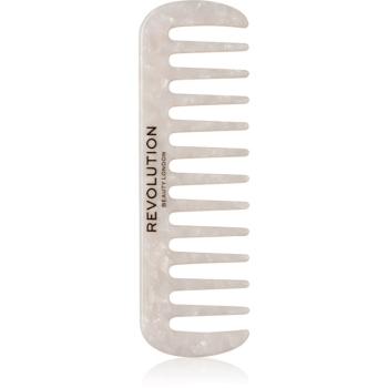 Revolution Haircare Natural Curl Wide Tooth Comb hrebeň na vlasy pre vlnité a kučeravé vlasy odtieň White 1 ks