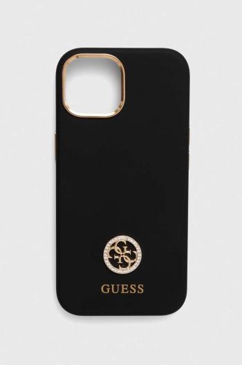 Puzdro na mobil Guess iPhone 15 6.1 čierna farba