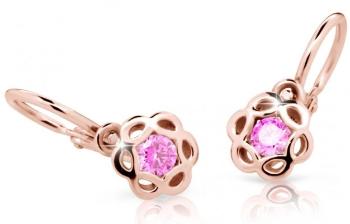 Cutie Jewellery Detské náušnice z ružového zlata C2179-10-X-4 ružová