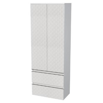 Kúpeľňová skrinka vysoká SAT Cube Way 60x163x33 cm biela mat CUBE3DV602D2ZBP