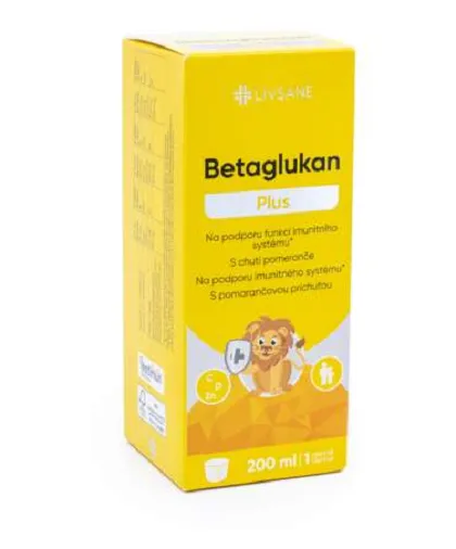 LIVSANE Betaglukán Plus sirup s vitamínmi C, D, zinkom a betaglukánom, s pomarančovou príchuťou 200ml