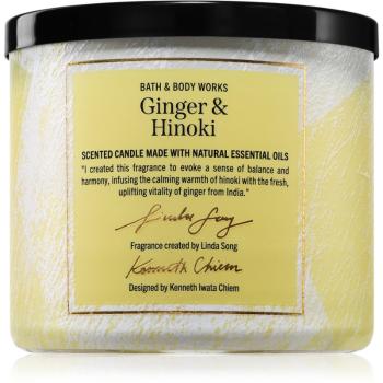 Bath & Body Works Ginger & Hinoki vonná sviečka 411 g