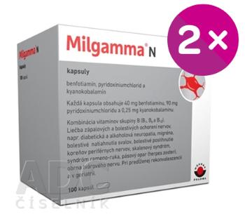 MILGAMMA N trojkombinacia vitaminov 2 x 100 kapsúl