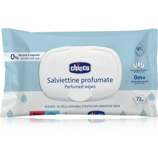 Chicco Perfumed Wipes 0m+ vlhčené obrúsky pre deti s ľahkou parfumáciou 72 ks