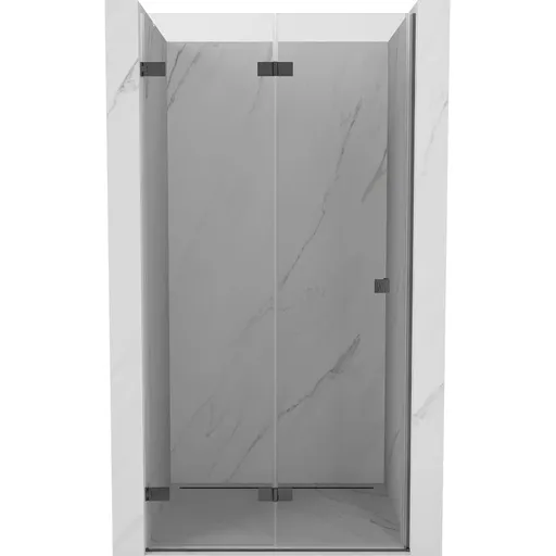 MEXEN/S - Lunar-F skladacie sprchové dvere ľavé 95, transparent, grafit kartáčovaná 836-095-000-66-00-L