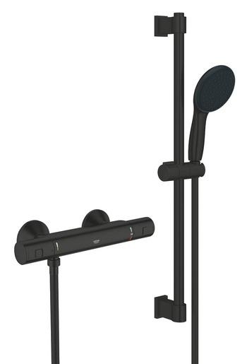 Sprchová batéria GROHE Precision Start so sprchovacím setom 150 mm čierna matná 345972431
