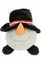 Vianočná hračka pre psov Lopta Snehuliak Plyš 18-29cm TR 1ks