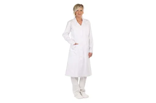 VERIS plášť dl. rukáv dámsky biely 38