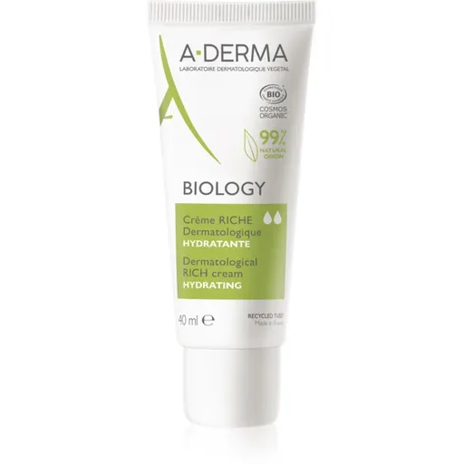 A-Derma Biology Rich Cream výživný hydratačný krém pre suchú až veľmi suchú citlivú pleť 40 ml