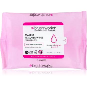 Brushworks Makeup Remover Wipes odličovacie obrúsky na make-up 25 ks