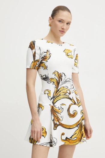 Šaty Versace Jeans Couture biela farba, mini, áčkový strih, 78HAO908 NS636
