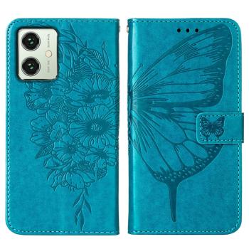 ART BUTTERFLY Peňaženkový obal pre Motorola Moto G54 5G / G54 5G Power Edition modrý