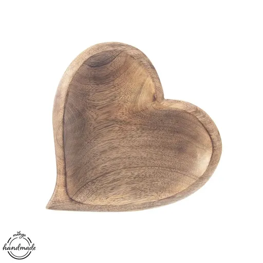 Orion Drevená tácka Mango Srdce 20 x 20 cm, S