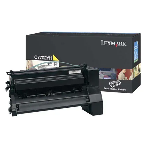 LEXMARK C7702YH - originálny toner, žltý, 10000 strán