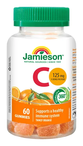Jamieson Vitamín C Gummies žel.pastilky s príchuťou pomaranča 60 tabliet