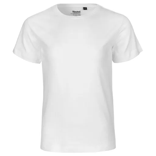 Neutral Detské tričko s krátkym rukávom z organickej Fairtrade bavlny - Biela | 104/110