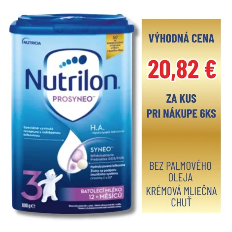 Nutrilon 3 PROSYNEO H.A. - Hydrolyzed Advance (12+ mesiacov) 6x800g