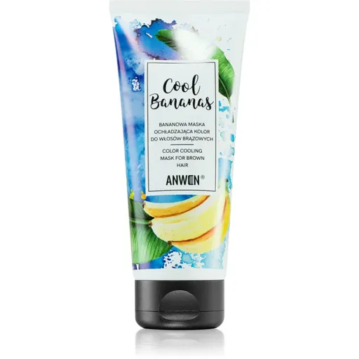 Anwen Cool Bananas farbiaca maska pre hnedé a tmavé odtiene vlasov 200 ml