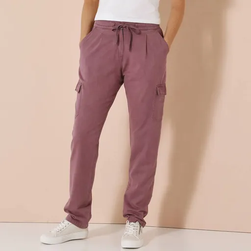 Vzdušné plátené cargo nohavice