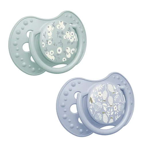 LOVI Cumlík silikónový dynamický BLOSSOM 3-6m 2 ks chlapec