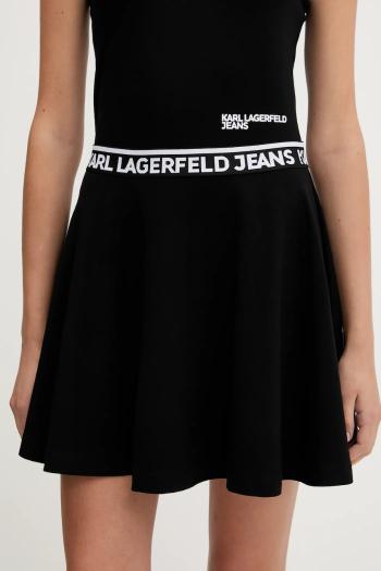Sukňa Karl Lagerfeld Jeans čierna farba, mini, áčkový strih, A3W12004