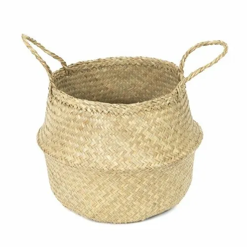 Compactor Pletený úložný košík z morskej trávy Belly, 35 x 32 cm, prírodná, M
