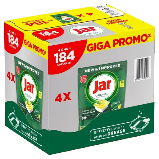 JAR Tablety do umývačky Original All-in-One Yellow 4 x 46 ks