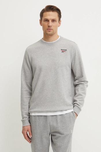 Mikina Reebok Classic pánska, šedá farba, melanžová, 100221789