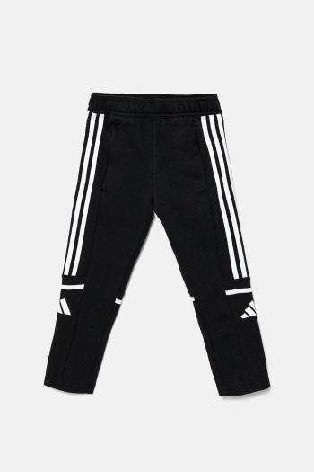 Detské tepláky adidas Performance čierna farba, s nášivkou, JE2762