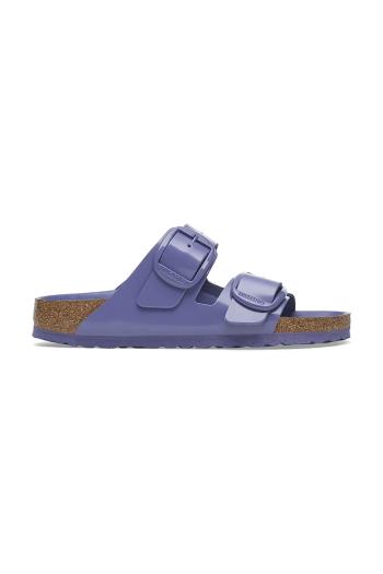 Kožené šľapky Birkenstock Arizona Big Buckle dámske, fialová farba, 1029383