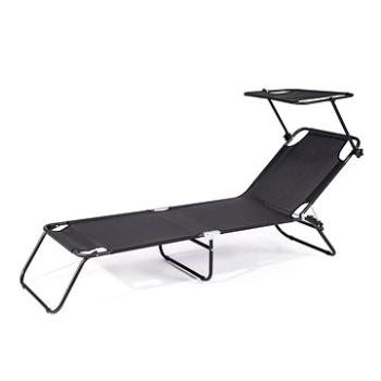Záhradné ležadlo SUNSHADY čierne (25512 BLK)