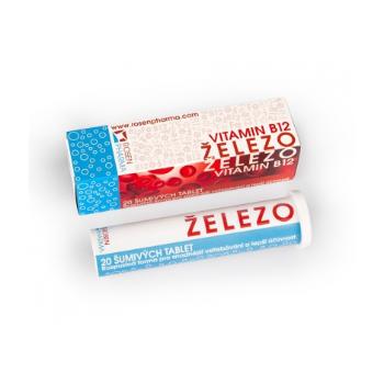 Naturica ŽELEZO + Vitamín B12 20 šumivých tbl