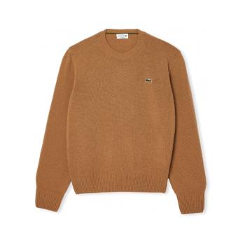 Lacoste  Carded Wool Crew Neck Sweater - Marron  Svetre Hnedá