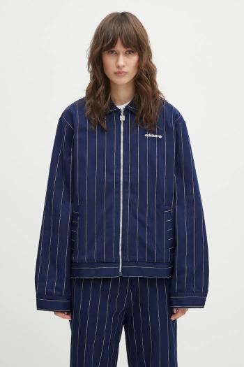 Bunda adidas Originals Pinstripe H Jacket tmavomodrá farba, prechodná, JJ3477