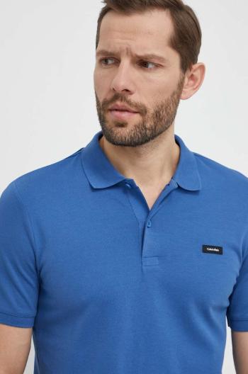 Polo tričko Calvin Klein pánsky, oranžová farba, jednofarebný, K10K111196