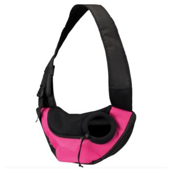 TRIXIE Sling taška na psa do 5 kg cez rameno ružovo/čierna 50x25x18 cm