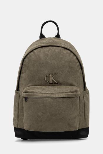 Detský ruksak Calvin Klein Jeans zelená farba, veľký, jednofarebný, IU0IU00668