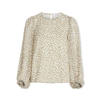 Vila  Noos Top Falia L/S - Birch/Nori  Blúzka Béžová