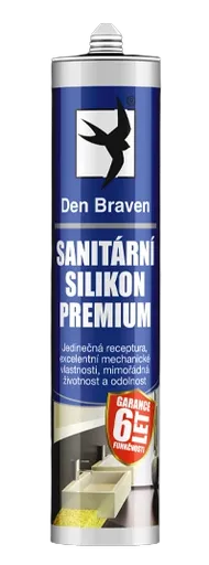DEN BRAVEN - Sanitárny silikón PREMIUM biela 0,28 L