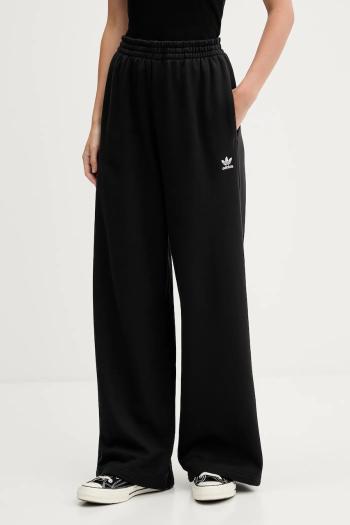 Bavlnené tepláky adidas Originals Essentials čierna farba, jednofarebná, JW2812