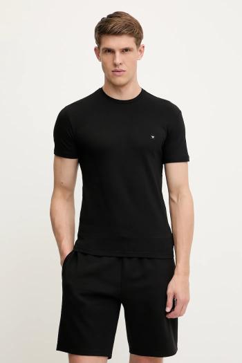 Tričko Emporio Armani Underwear pánske, čierna farba, jednofarebné, EM000379 AF10785