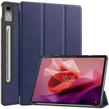 LEATHER PRO Zaklápací kryt pre Lenovo Tab P12 modrý